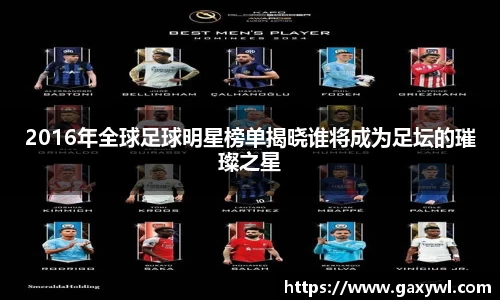 2016年全球足球明星榜单揭晓谁将成为足坛的璀璨之星